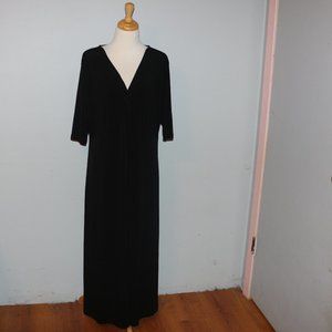Sag Harbor XL Long True Black Stretch Dress EUC